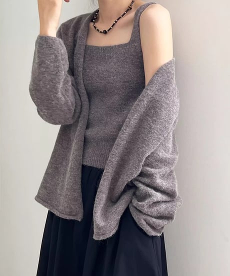 knit camisole ensemble /4color　FL2784