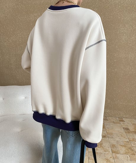 animal print sweat pullover  /4color　FL3033