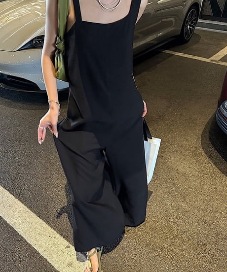 asymmetrical shoulder overalls　FL2432
