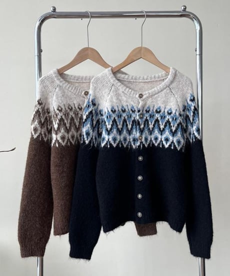 nordic knit cardigan  /3color　FL2984