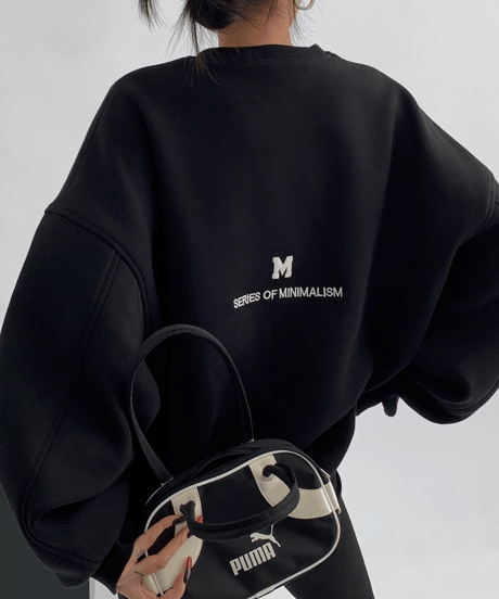 embroidered logo sweatshirt /3color　FL3262