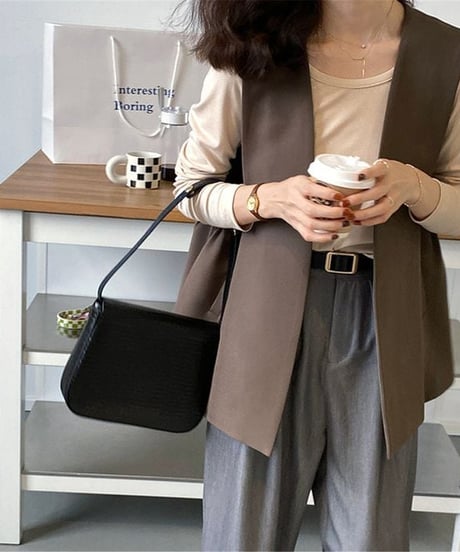 side gather vest /2color　FL2517