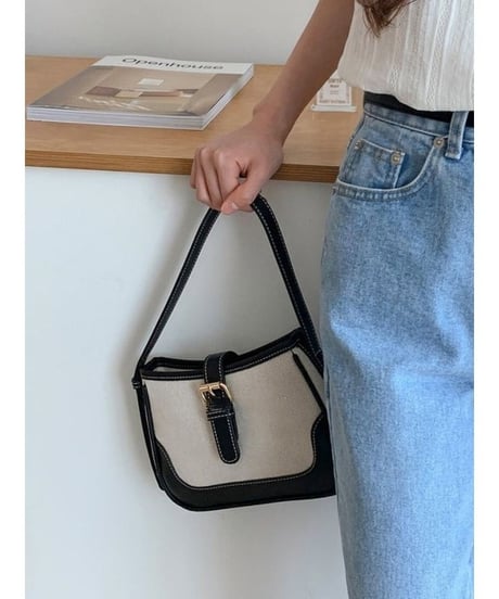 bicolor stitch bag /2color　FL2333