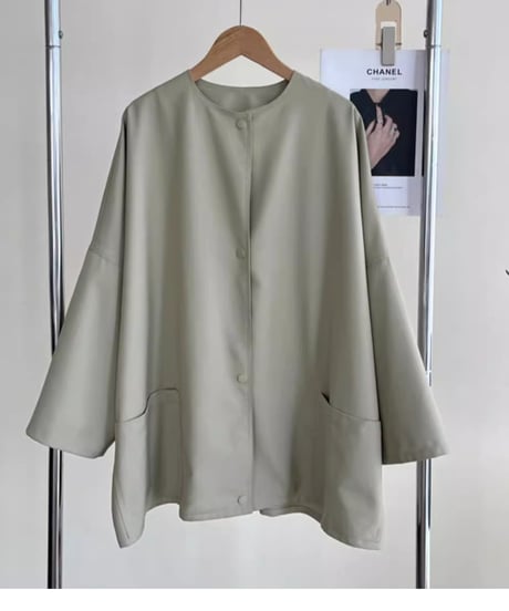 light collarless short coat　FL2826