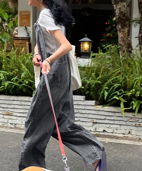 tuck denim overalls　FL2401