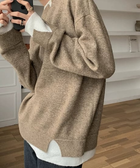 layered likecut design knit　FL2571