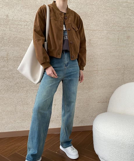 fake-suede short jacket /2color　FL2837