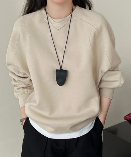 cool neck sweatshirt /2color　FL3078