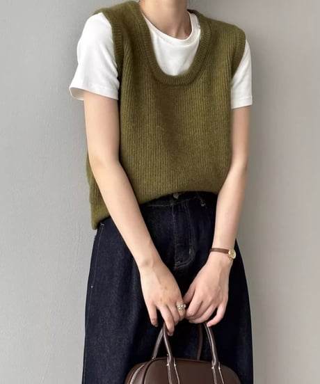 u-neck vest /5color　FL2775