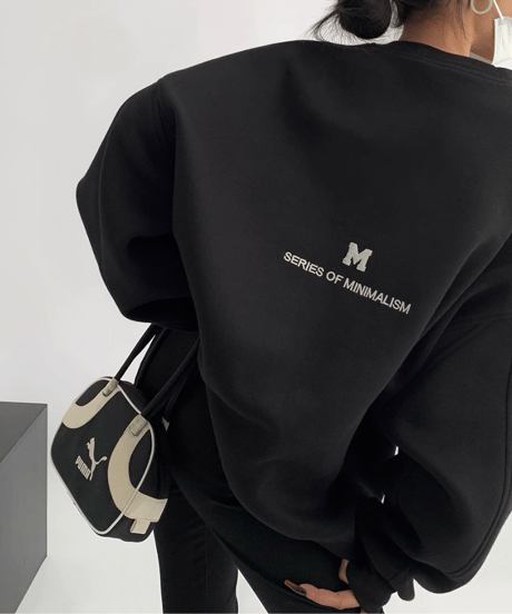 embroidered logo sweatshirt /3color　FL3262