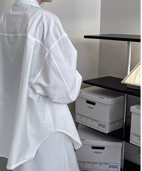 long sleeve shirt & long skirt setup /2color　FL2824