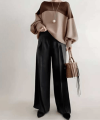 color block pullover setup /2color　FL3547