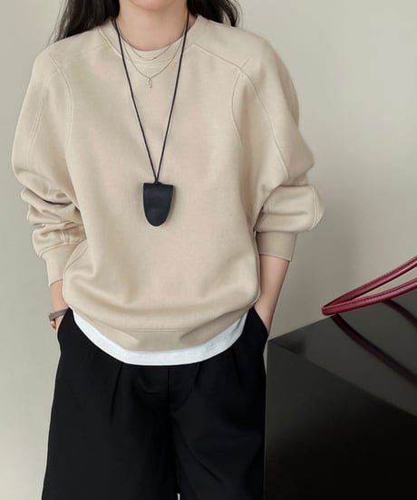 round neck casual pullover /2color　FL2972
