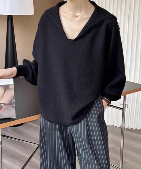 sailor collar knit pullover /3color　FL2947