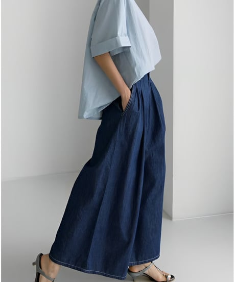 wide denim pants　FL2069