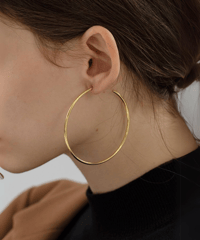 gold hoop earrings　FL2350