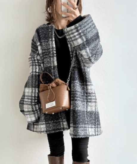 no collar gown coat　FL3110