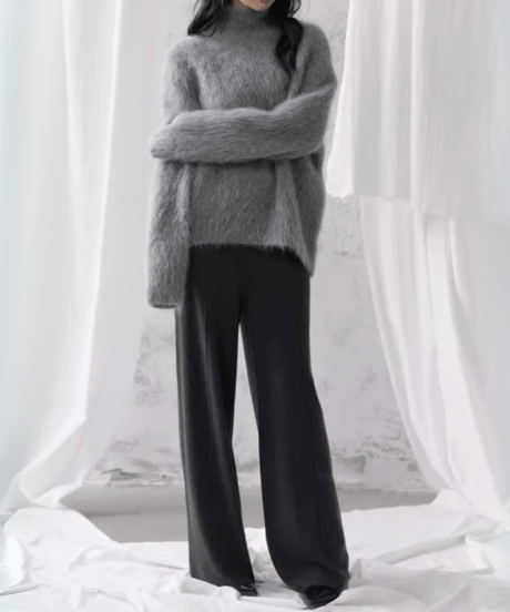 turtleneck pullover knit sweater /5color　FL3108