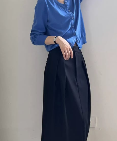 straight long tuck skirt　FL2730