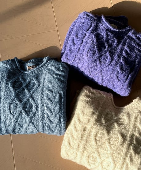 cable knit volume sleeve knit /3color　FL3129