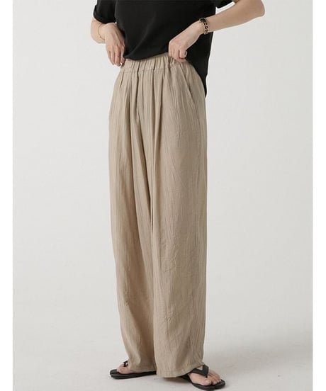textured tuck pants　FL2197