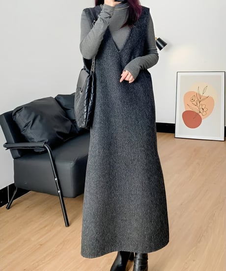 sleeveless long dress /2color　FL2493