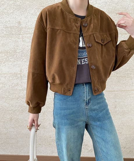 fake-suede short jacket /2color　FL2837