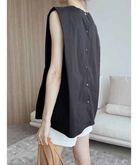 back button design sleeveless /3color　FL2037