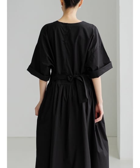waist mark half sleeve dress /2color　FL2028