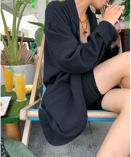 textured loose jacket 　FL2509