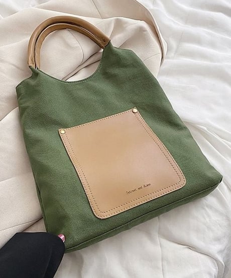 front pocket canvas 2-way bag /4color　FL2952