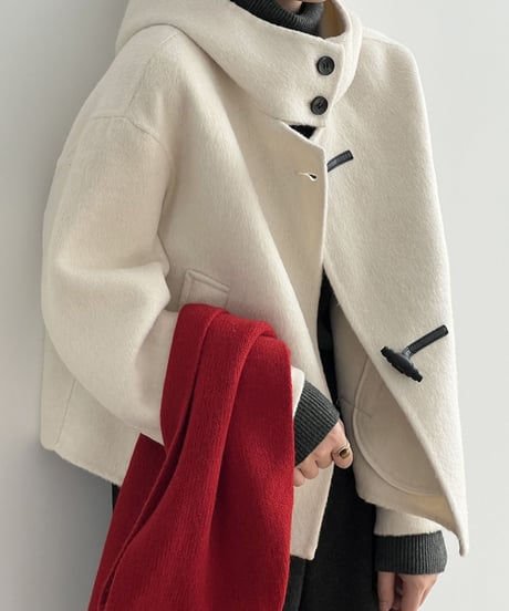 hooded short coat /3color　FL3019