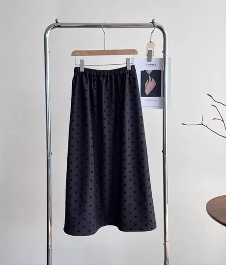 dot pattern a-line skirt　FL2857