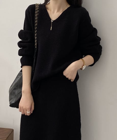 curl-edge knit setup /4color　FL2861