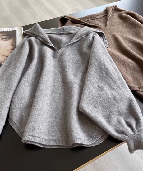 sailor collar knit pullover /3color　FL2947