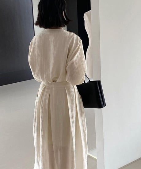 round neck blouse & slit skirt setup　FL2437