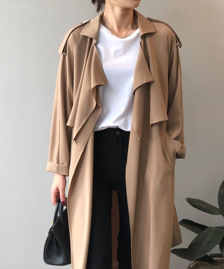 draped trench coat　FL2524