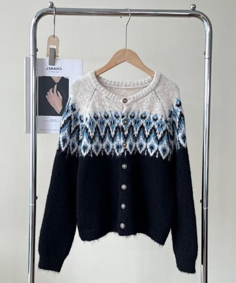 nordic knit cardigan  /3color　FL2984