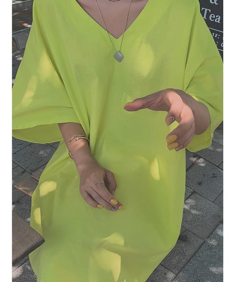 cotton linen relaxed dress /3color　FL2039