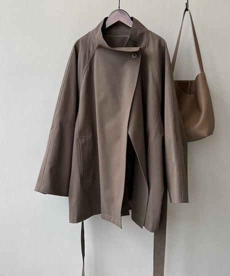 waist-marked mid-length coat /2color　FL2786