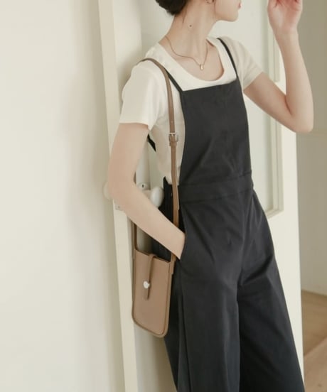 square neck casual salopette　FL2441