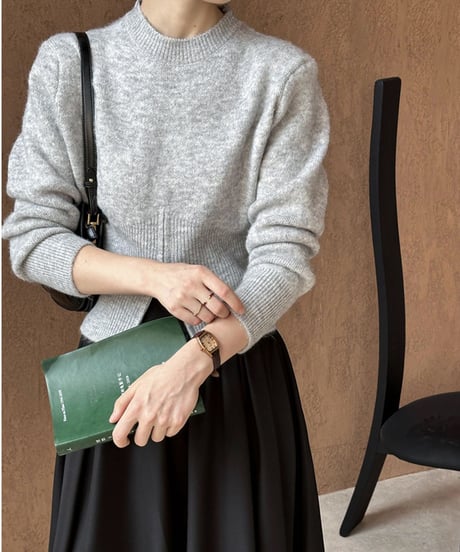 half-zip long sleeve knit /3color　FL2769
