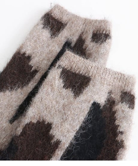 leopard print knit /2color　FL3049