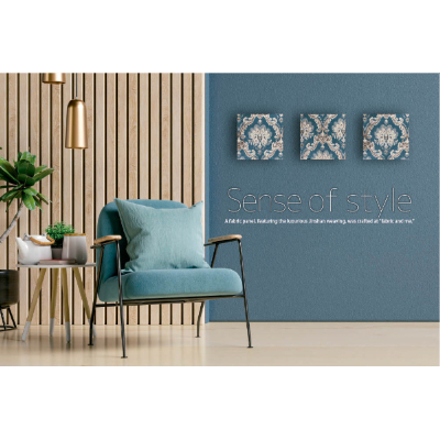 ファブリックパネル ベニス ブルー type-A 30×30 ※受注生産品 | NAKAYA