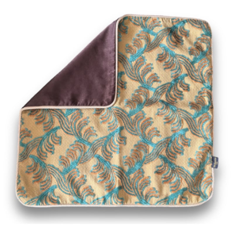 クッションカバー 45×45 フェザー イエロー | NAKAYA KINKAZAN TEXTILE