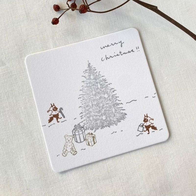 A77】クリスマスツリーのスタンプ | moriringo.com