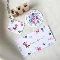 【A43】ベリーのはんこ3点セット＊イチゴ・ブルーベリー・ブラックベリー(ラズベリー)