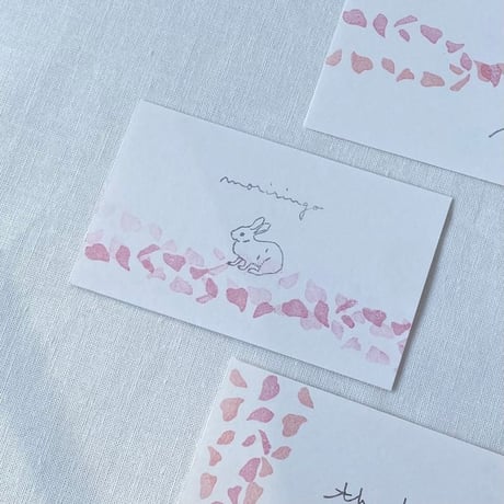 【A32】花びらのラインはんこ　マステスタンプ