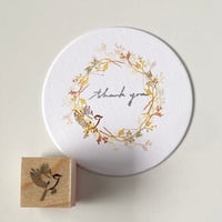 【A68】シジュウカラのスタンプ（右）