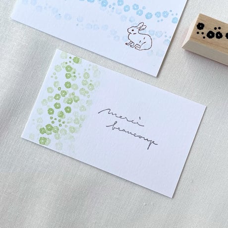 【A29】かすみ草のラインはんこ　マステスタンプ
